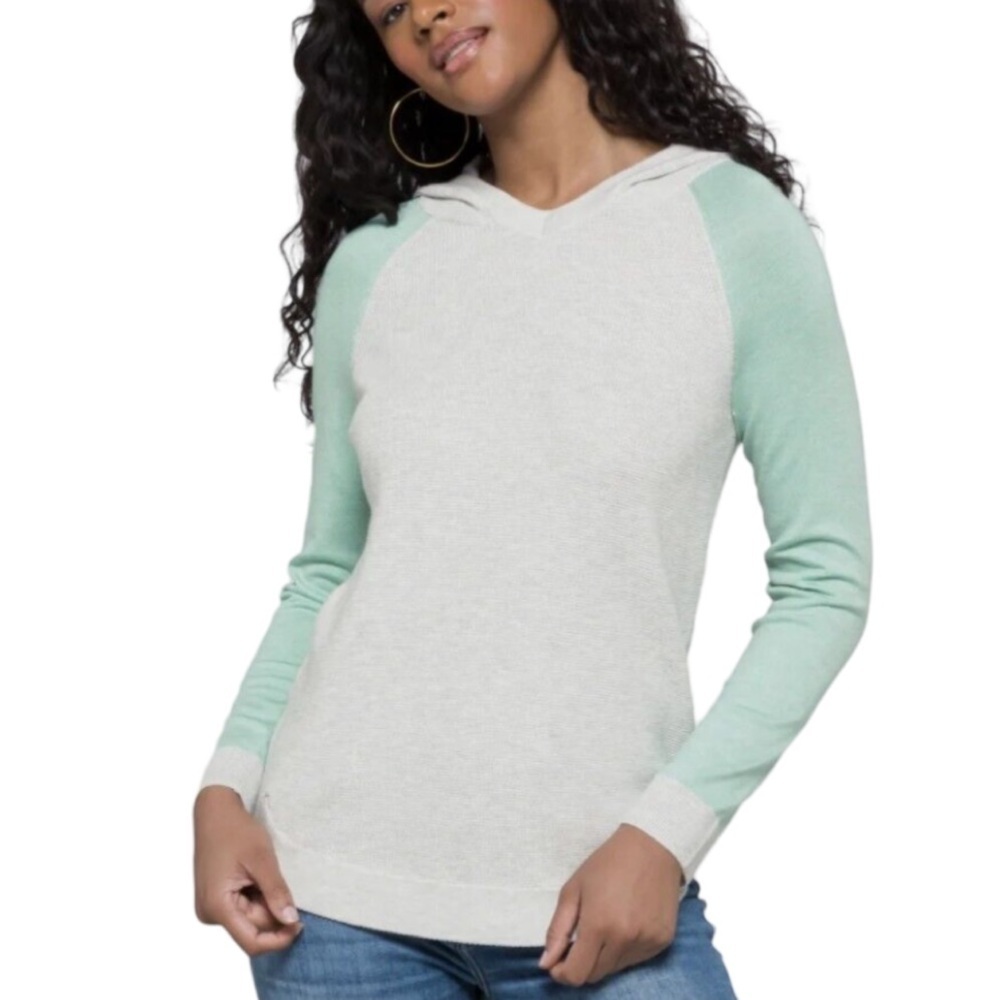 Evolution By Cyrus Colorblock Hooded Waffle Top NWT Size 2X